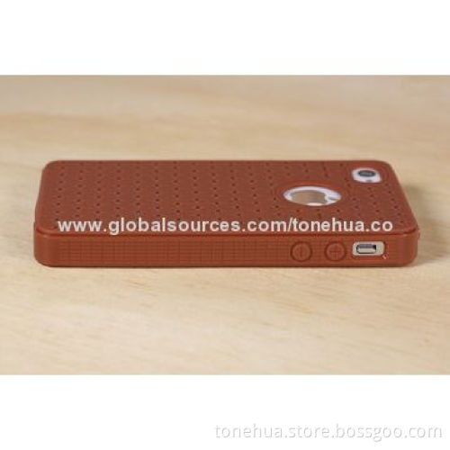 Cross Pattern Anti-dust TPU Cases for iPhone 4S/4